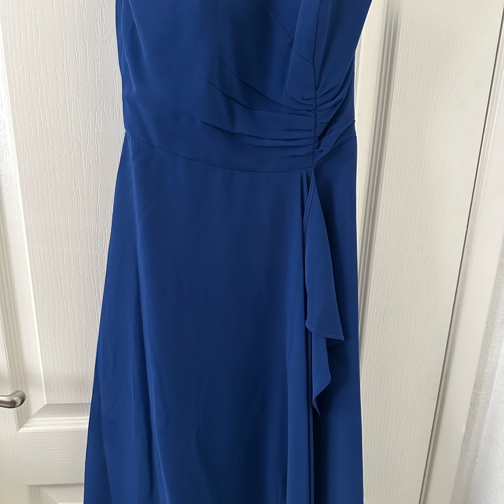 Alfred Angelo One Shoulder Royal Blue Dress
